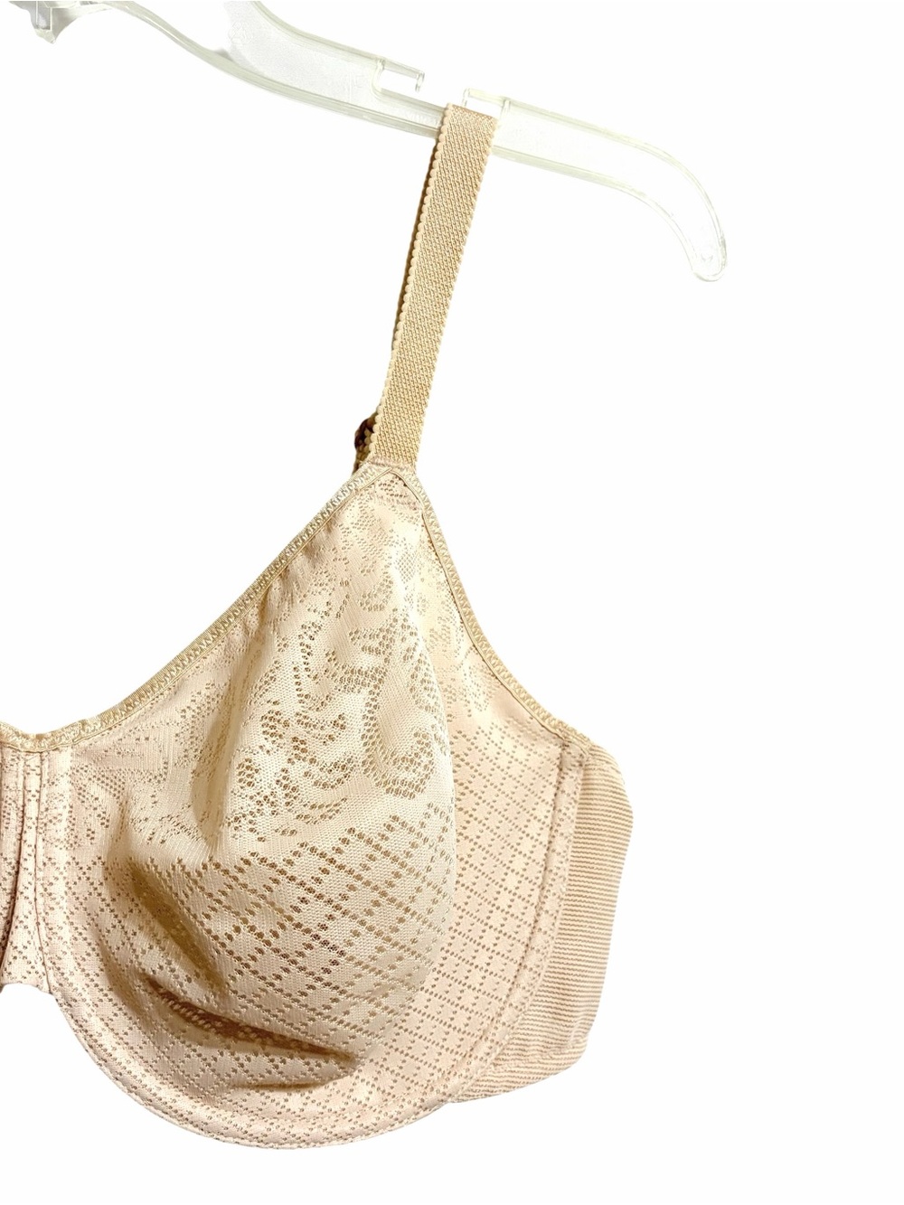 Wacoal Visual Effects Minimizer Bra Womans 40D Natural Underwire Lace Mesh Lined - Picture 3 of 8